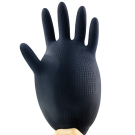 Discoball 6 Pack (3 Pairs) Thick Rubber Gloves, Non-Slip, Bouncy, Reusable Cleaning Gloves, No Pungent Odor, Length 12.5 Inch (Black, Medium)