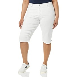 Gloria Vanderbilt Women's Amanda Skimmer Short Size, Vintage White, 24 Plus