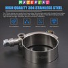 GLARKS Stainless Steel T-Bolt Hose Clamps, 8Pcs 41-46mm, Turbo Intake