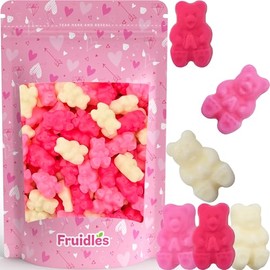 Fruidles Valentine's Lovestruck Gummi Bears Candy Holiday Treats, Watermelon, Strawberry, and Pineapple Delicious Gummy Candy, Fun and Festive Snacking, Party Favor (1 Pound)
