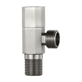 SUBMARINE Brass Angle Stop Valve, 1/2'' Inlet and Outlet Caliber, 1/4 Turn Shut Off Valve, With 3/8'' Adapter, Suitable for Kitchen, Bathroom and Toilet Shut Off Valve