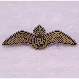 RAF Royal Air Force British UK Vintage Retro Wings Crown Wreath Military 2" Pin