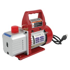 LiGuVCY 4CFM 1/3HP Vacuum Pump 110V 60Hz Single Stage Rotary Vane Vacuum Pump with Leak Detector