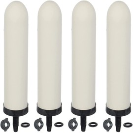 HUINING 4PCS 10-inch Replacement Ceramic Filter Candle with Activated Carbon for Countertop Gravity Water Filter Systems