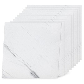 Yipscazo Peel and Stick Floor Tile 32 Sq.Ft Coverage 32-Pack Jazz White 12" x 12" Vinyl Floor Tiles Self Adhesive Waterproof Perfect for DIY Projects