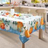 Fall Tablecloth 60"x120" Rectangular, Orange Blue White Pumpkin Fall Harvest