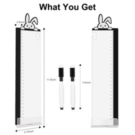 Office Desk Accessories 2pcs Multifunction Computer Monitor Memo Board - Office Supplies for Women Men Computer Sticky Note Holder Home Decor (Rabbit Monitor Memo Board with Clip)