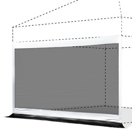 Mesh Sidewalls for 10' x 10' Pop-Up Tent Canopy, Double Door Side Screen Easy Installation 10x10 Mosquito Netting for Patio Camping Gazebo (1 Sidewalls Only, NOT Including Frame and Top)