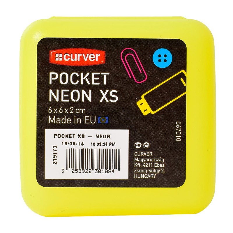 Curver Pocket Box Neon XS 4 Assorted Colours Storage Box
