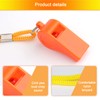 SAVITA 4 Pcs Plastic Whistles with Lanyard, Sport Whistle in