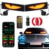 CRILEAL Devil's Eye 2pcs:14"x4.3" Programmable ojos led para carro Windshield