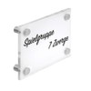 Door Sign Acrylic Glass DIN A6 with Four Spacers /