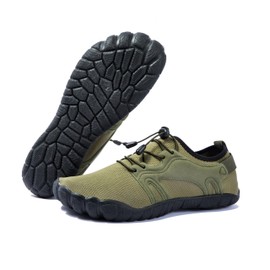 Men's Hike Barefoot Quick-Dry Sports Shoes Wide Toe Aqua for Swim Diving Surfing Kayaking Pool Beach Walking, Army Green, 9