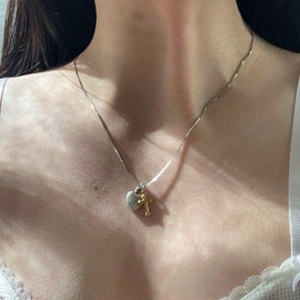 Buyongwant Heart shaped Cross Necklace for Women Irregular Y2k Necklace Women's Jewelry