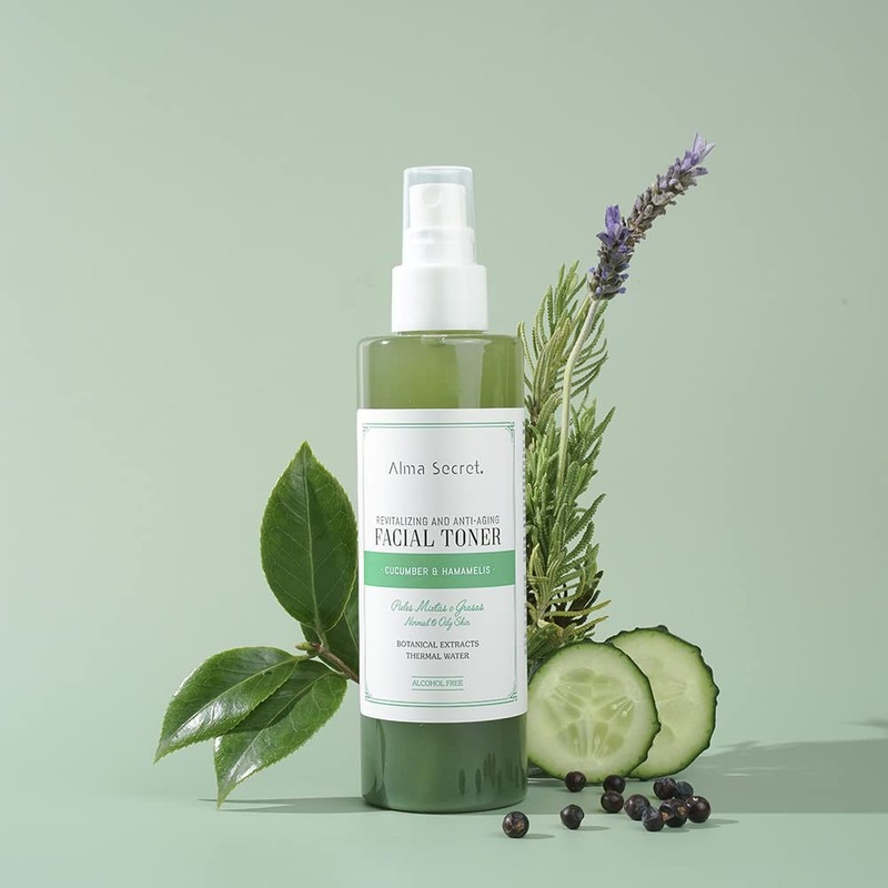 Facial Toner revitalizante y antiedad con Pepino & hammamelis 200