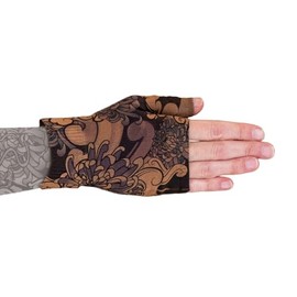 Lymphedivas Dragon Lair Mocha Medical Graduated Compression Gauntlet for Lymphedema (30-40 mmHg Large)
