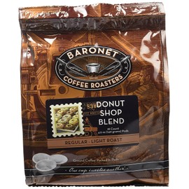 Baronet Coffee Donut Shop Blend Coffee Pods Bag, 54 Count