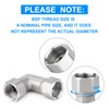 ERGAOBOY 2 Pcs 304 Stainless Steel 90 Degree Elbow 2