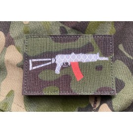 Laser cut Multicam Tropic AKS-74U 3" x 2" Patch with Hook Backing Krinkov Patch