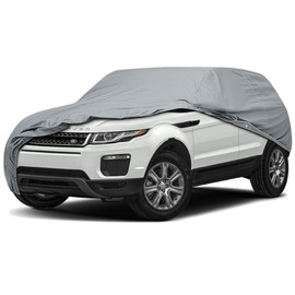 5 Layer Car Cover Fit up to 150 inches Length SUV, Full Coverage All Weather Protection Dustproof Windshield Snow Hail Protection, Durable Heavy Duty