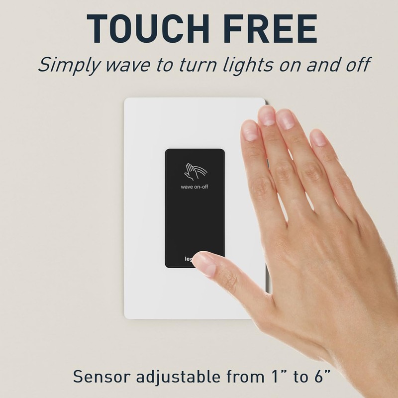 Legrand radiant RSWV203 20 Amp Wave Touchless Motion Sensor Light,