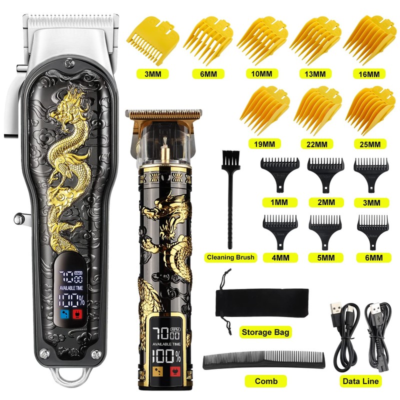 HIENA PRO Hair Clippers for Men T-Blade Trimmer Set, Men
