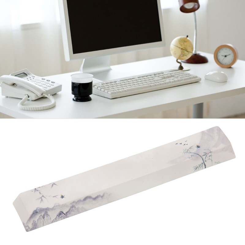 Spacebar Keycap PBT Ink Mountain Pattern DIY Universal Mechanical Keyboard