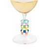 balvi Drinking Glass Marker Floats Swimming Rings in Retro Design