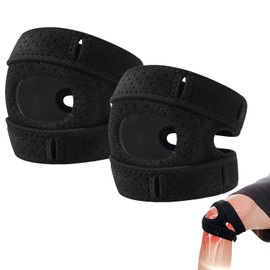 Knee Brace for Women Men,Patellar Pad Realign Knee Joint While You Move, Adjustable Tendon Support Sleeve Braces for Meniscus,Osteoarthritis, Orthopedic, Knee Support for Athletes (Black-2 Pack)