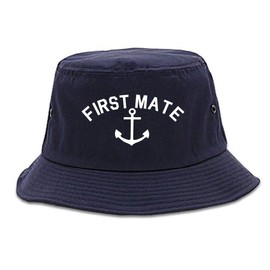 Sailing First Mate Anchor Mens Bucket Hat (US, Alpha, One Size, Navy Blue)
