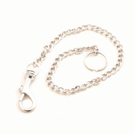 Henbrandt 12x Long Metal Keychain 40cm Key Fob with Split Rings and Rotating Snap Clip Anti Loss Anti Theft Silver Key Chain Belt Wallet Purse Keys Keyrings for Men and Women