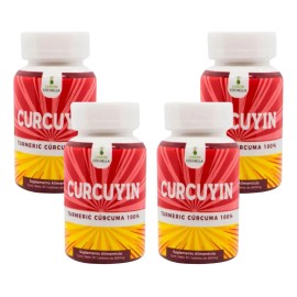 Curcuyín 4x30 Capletas Turmeric Cúrcuma 100 Natural 120caps Sabor