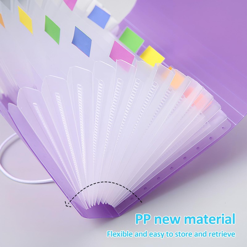 Pack of 4 Mini Expanding Folders, A6, 13 Compartments, Document