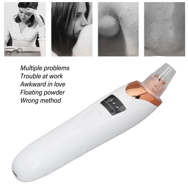 Vacuum Blackhead Remover 3 Levels LED Display Rechargeable Facial Pore
