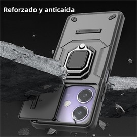 Casevita Case Compatible with Oppo A40 4g/A60 5g with Ring Holder, with Sliding Camera Cover, Protective Case for OPPOA40/OppoA60 for Men and Women