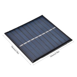 Fafeicy Pack of 2 Mini Solar Panel 0.7W 5V 0-140MA 70X70mm Solar Panel Portable Encapsulated Solar Cell for Low Power Consumption Devices, Emergency Lighting