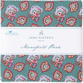 Jane Austen's House Mansfield Park 5" Stacker 42 5-inch Squares Charm Pack Riley Blake 5-15190-42