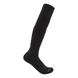 Carhartt Men's Midweight Merino Wool Blend Uniform Over-The-Calf Sock, Black, Large