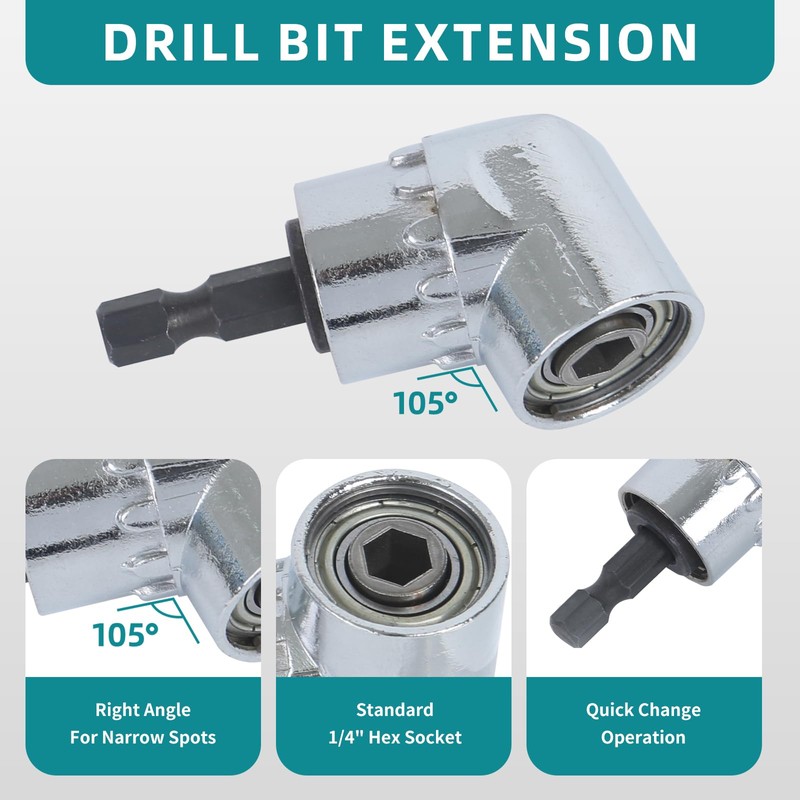 MaxWorks 51020 Driver Socket Chrome Vanadium Extension 4 pc 105°
