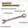 DAKCOS 15mm Ratchet Spanner Fixed Head Ratcheting Combination Wrench, Metric