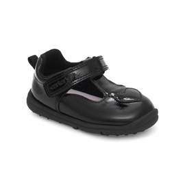 Carter's Every Step Baby Girls Hallie-Gp First Walker Shoe, Black, 4 Infant