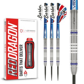 RED DRAGON Ryan Meikle 22 Gram Premium Tungsten Steeltip Darts Set with Flights and Stems
