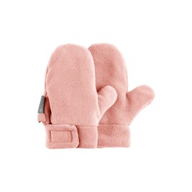 Sterntaler Mittens with Thumb Made of Microfleece Girls - Baby and Children Gloves with Velcro Fastening and Warm Lining, Matt Pink