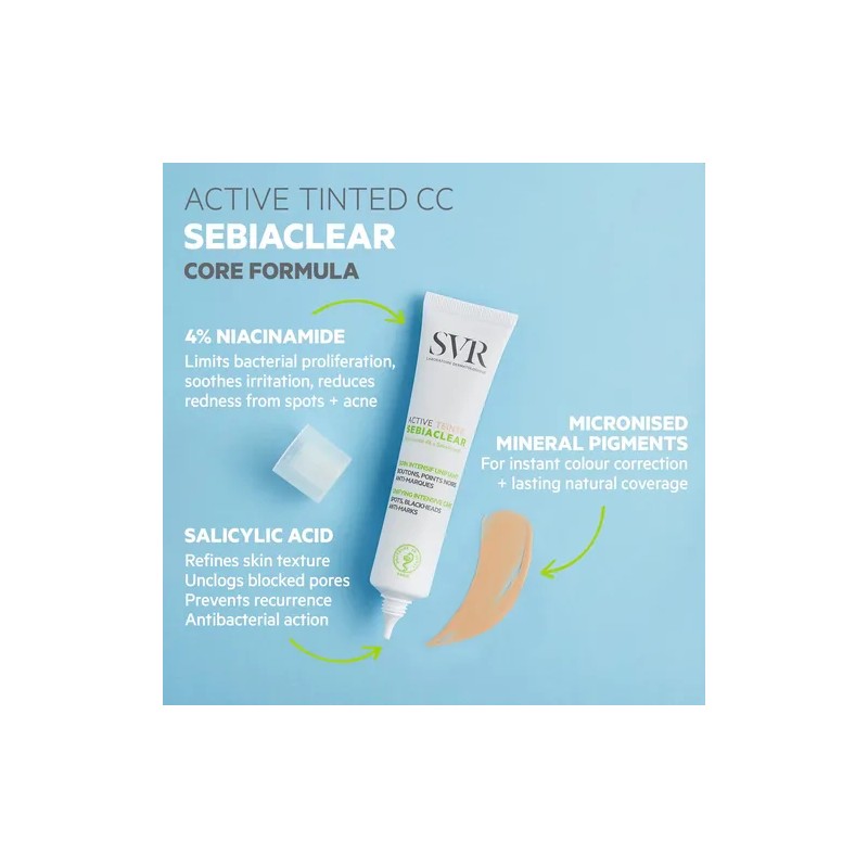 Crema Hidratante Tinte Reparadora Piel Acneica 40 Ml