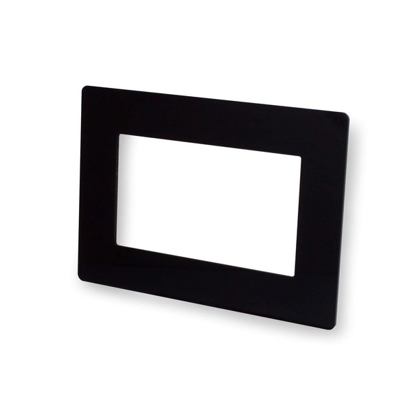 Double Light Switch Surround Acrylic Finger Plate Panel Socket (Black
