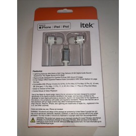 itek Digital Earbuds With Lightening Connector For Apple Devices *NEW*