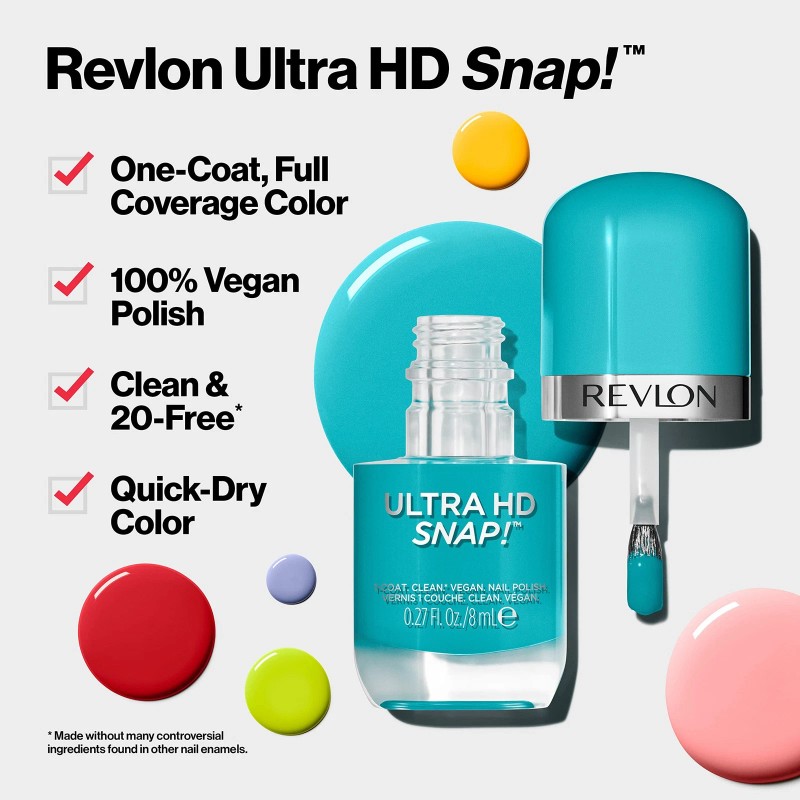 REVLON Ultra HD Snap Nail Color, Natural Rich Glossy Polish,