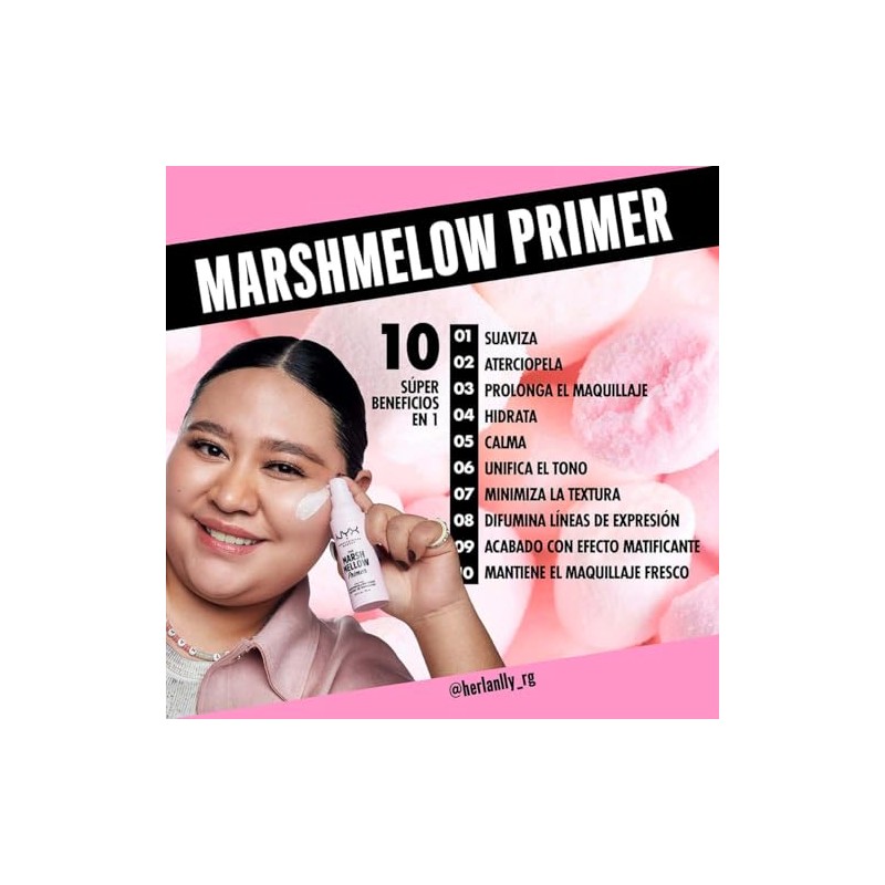 NYX PROFESSIONAL MAKEUP Primer de maquillaje 10 en 1 Marshmellow