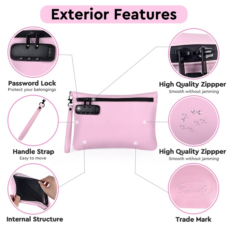 BOYISTARG PU Large Storage Organization Bag with 8 Small Items,