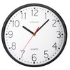Unilux Wall Clock, Black, 25x25x4.5